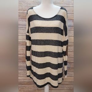Filly Flair "My Best Memory Striped Tunic in Oatmeal" - Medium